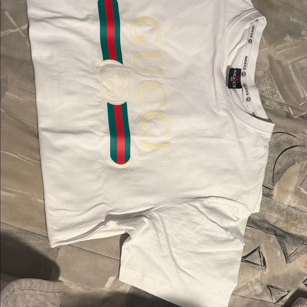 Gucci White Short Sleeve Tee - Picture 4 of 4